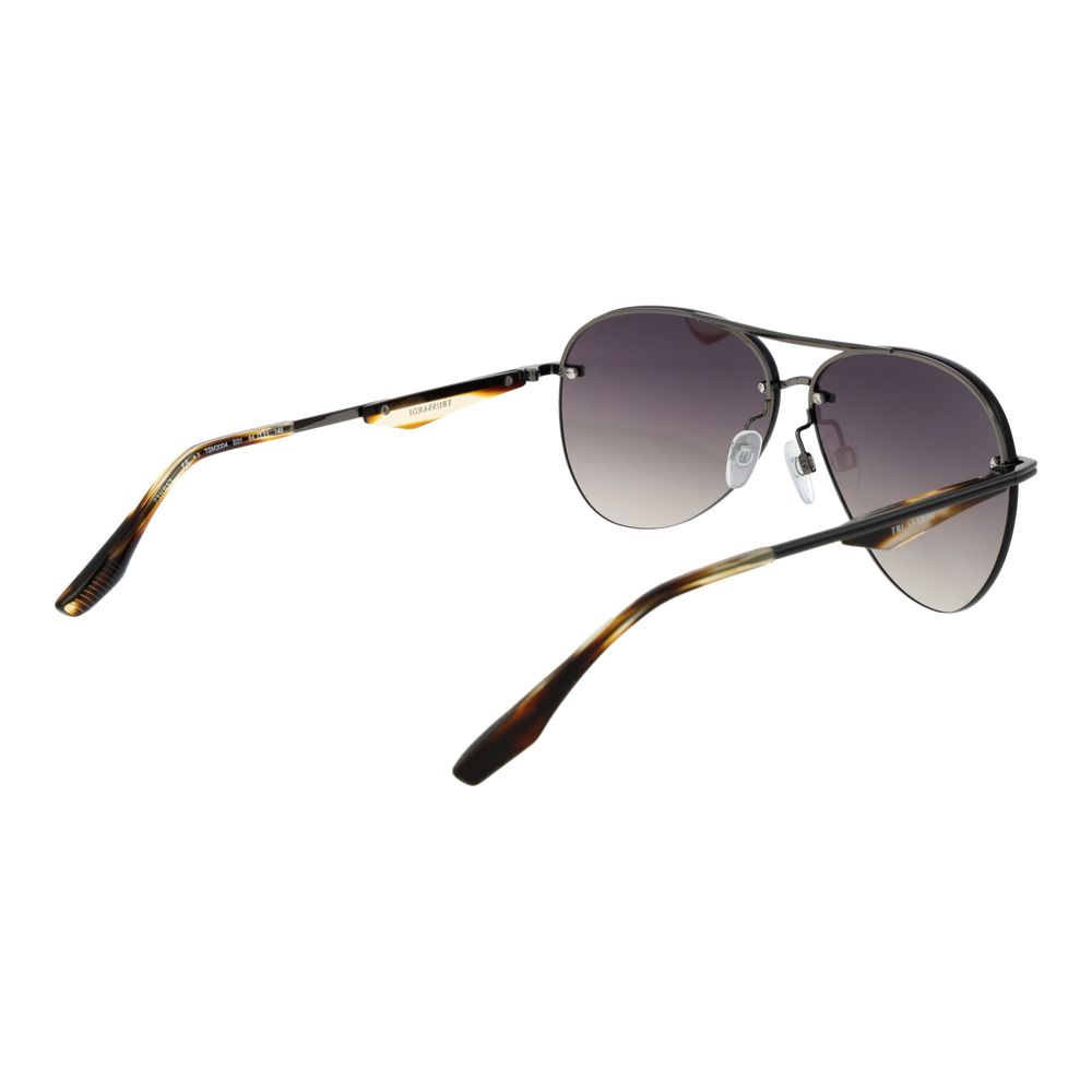 Trussardi Gray Metal Men's Sunglasses