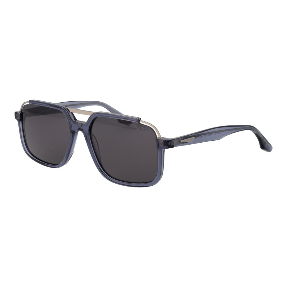 Trussardi Blue Acetate & Stainless Steel Men's Sunglasses