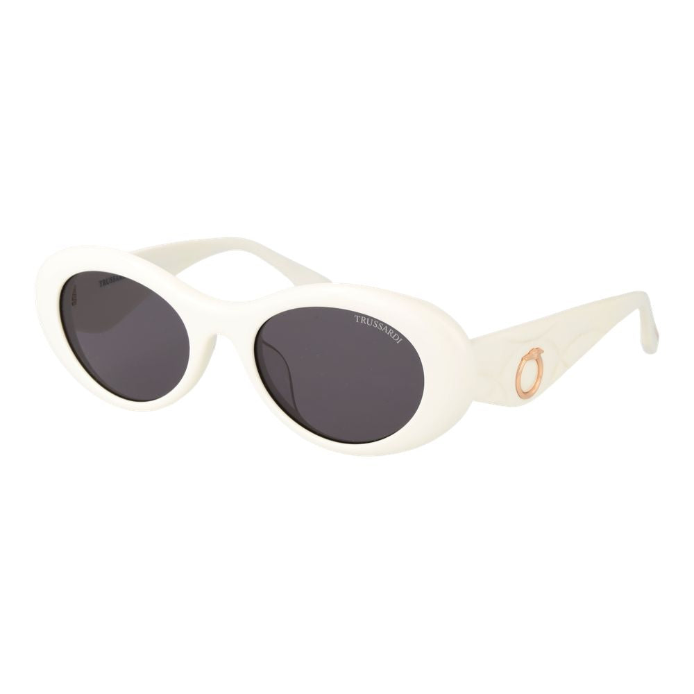 Trussardi White Acetate Women's Sunglasses
