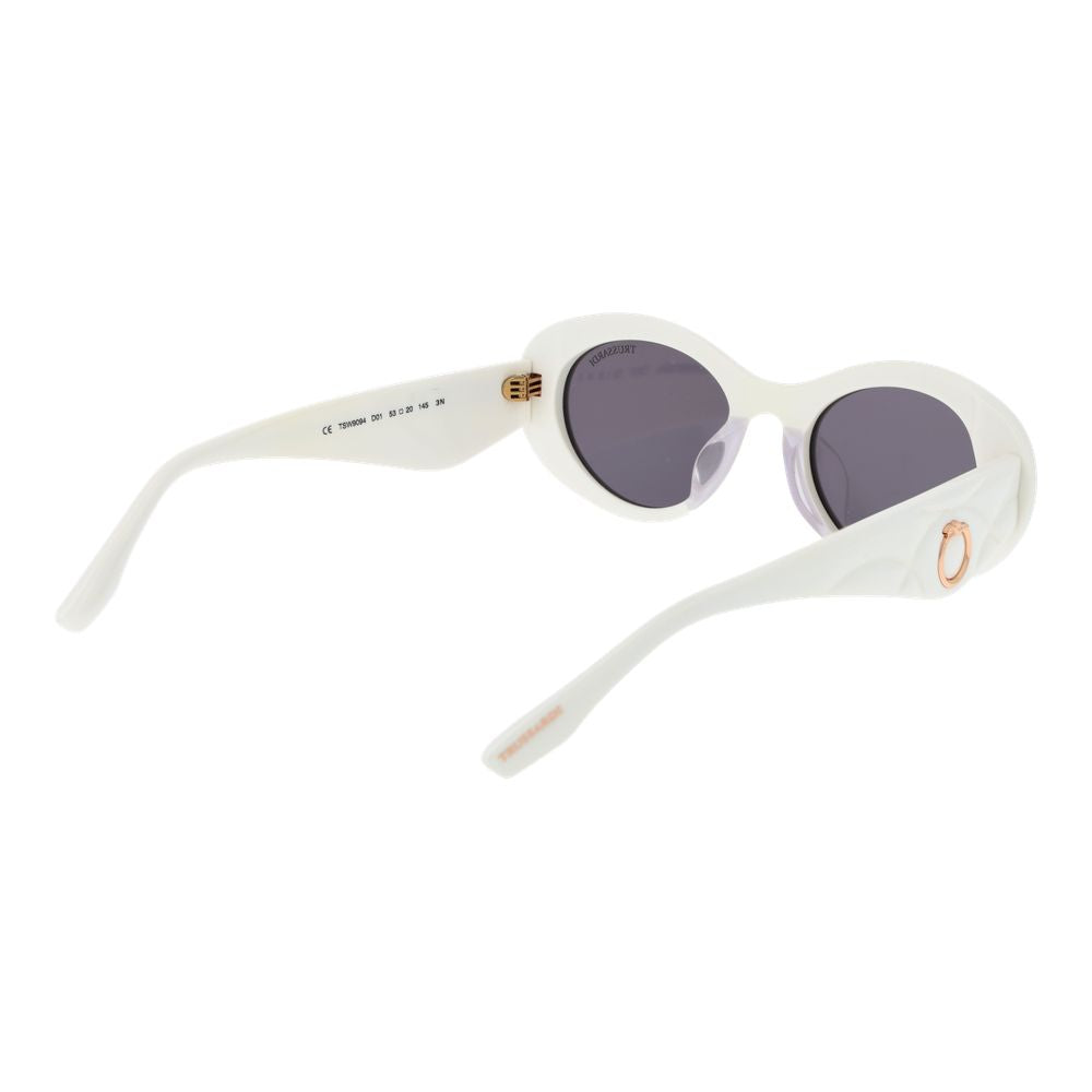 Trussardi White Acetate Women's Sunglasses