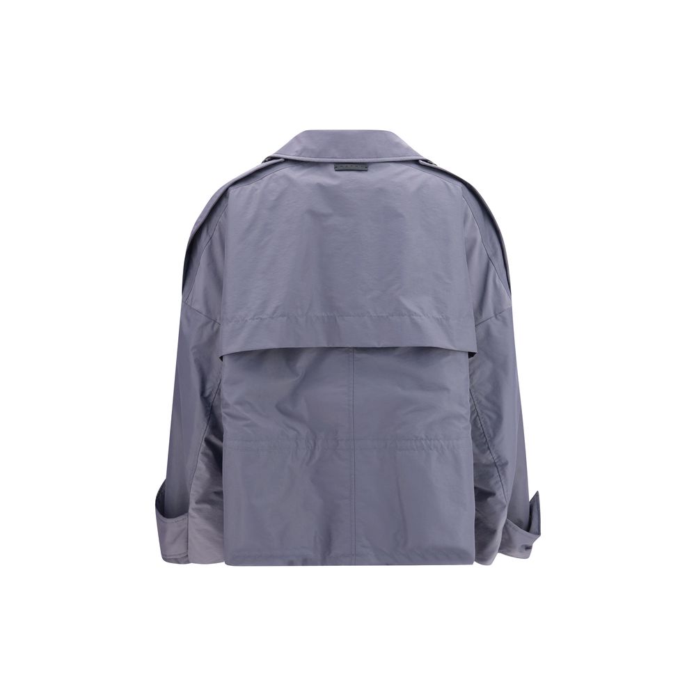 Marni Gray Polyamide Full-Length Women's Jacket