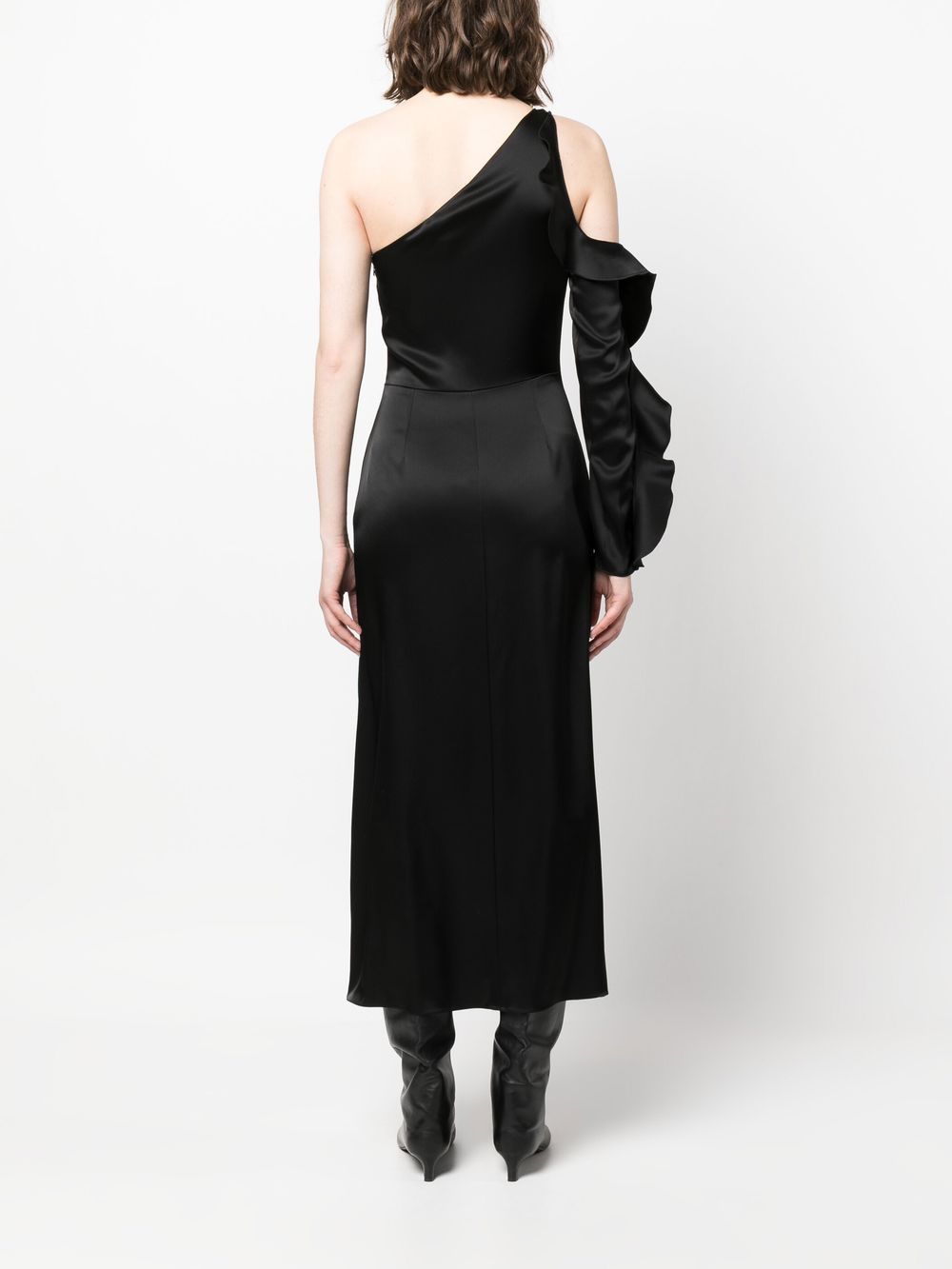 David Koma Women's Ruffle Detail One Shoulder Midi Dress
