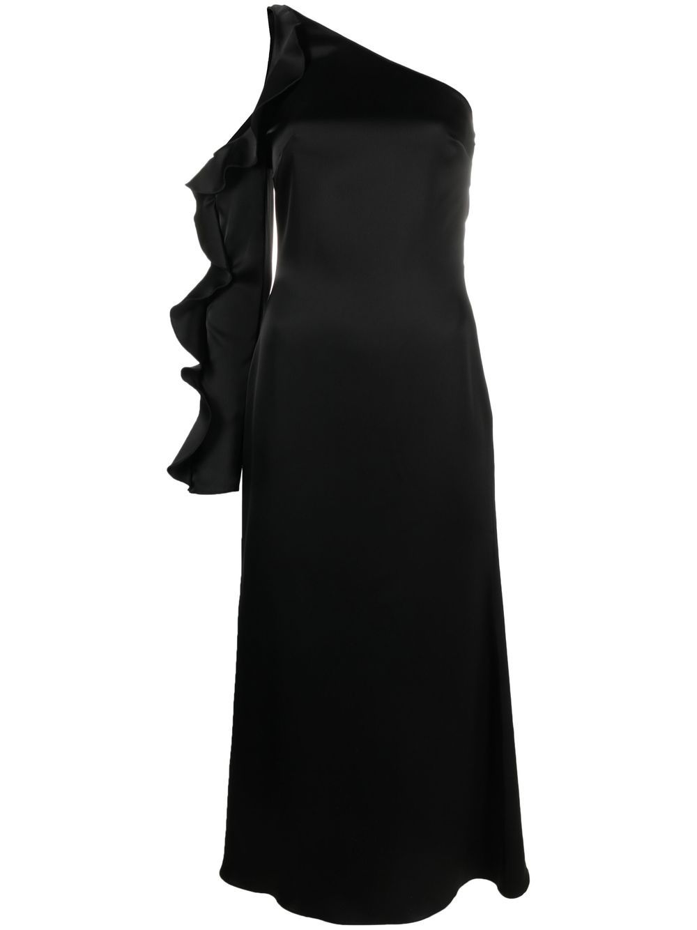 David Koma Women's Ruffle Detail One Shoulder Midi Dress