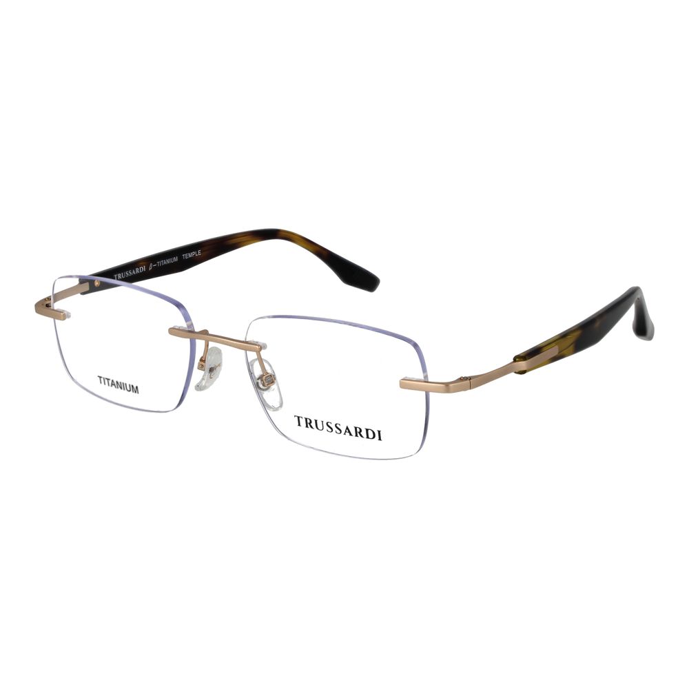 Trussardi Gold Stainless Steel Glasses Men's (Frames)