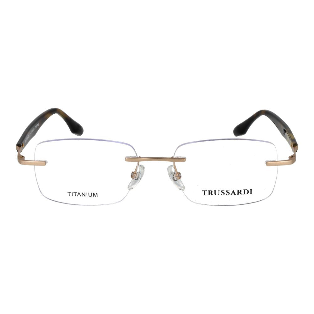 Trussardi Gold Stainless Steel Glasses Men's (Frames)