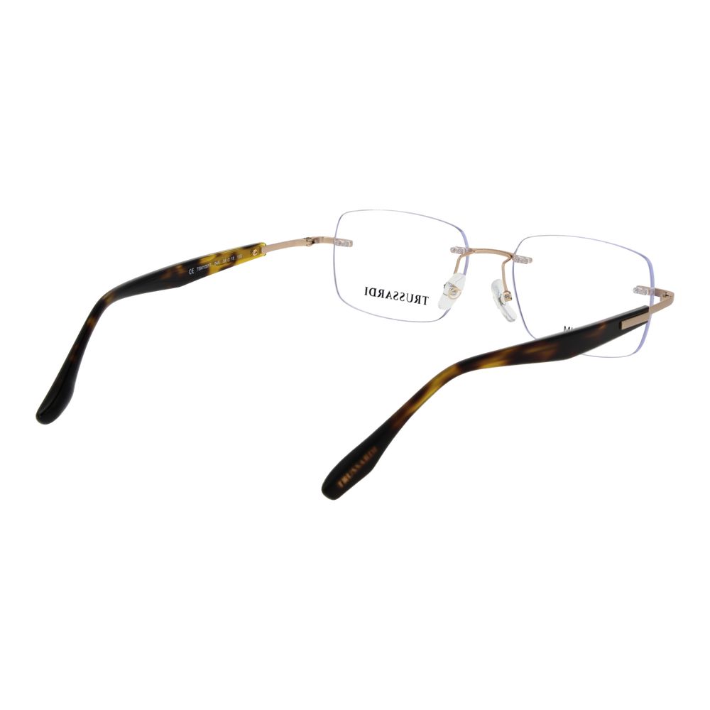 Trussardi Gold Stainless Steel Glasses Men's (Frames)