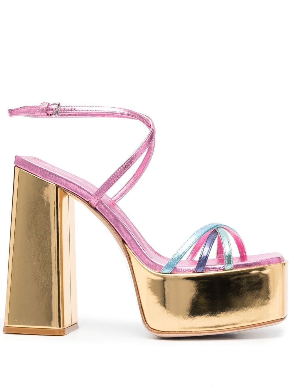 Haus Of Honey Women's Wannabe Mirror Leather Sandals