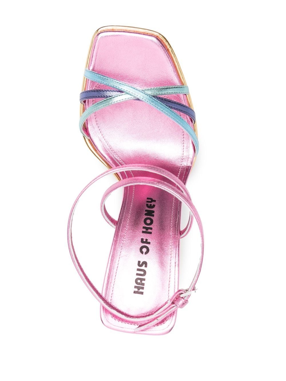 Haus Of Honey Women's Wannabe Mirror Leather Sandals