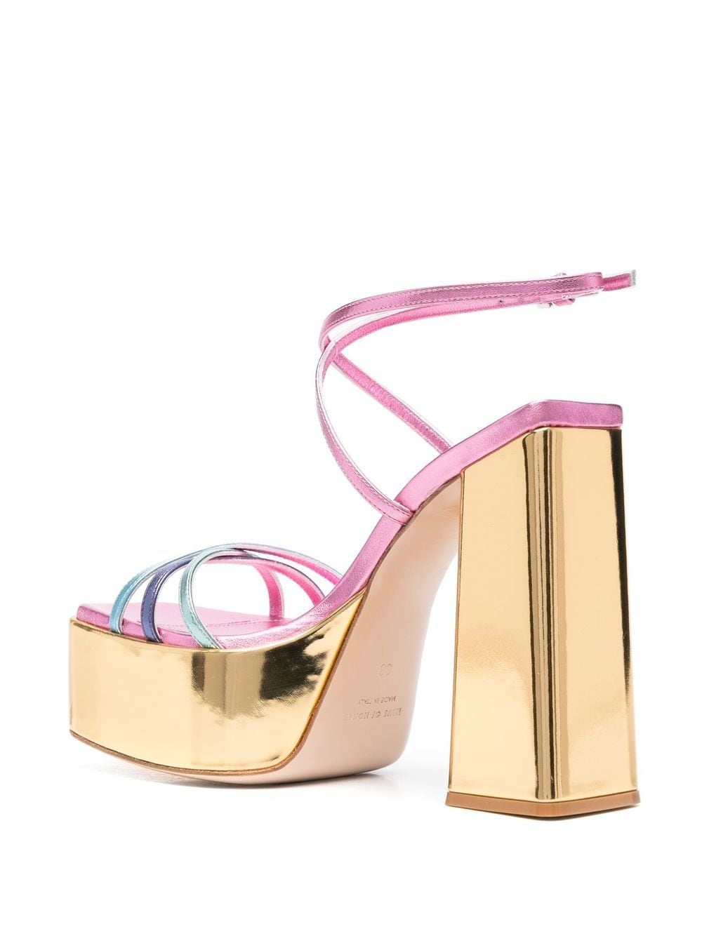Haus Of Honey Women's Wannabe Mirror Leather Sandals