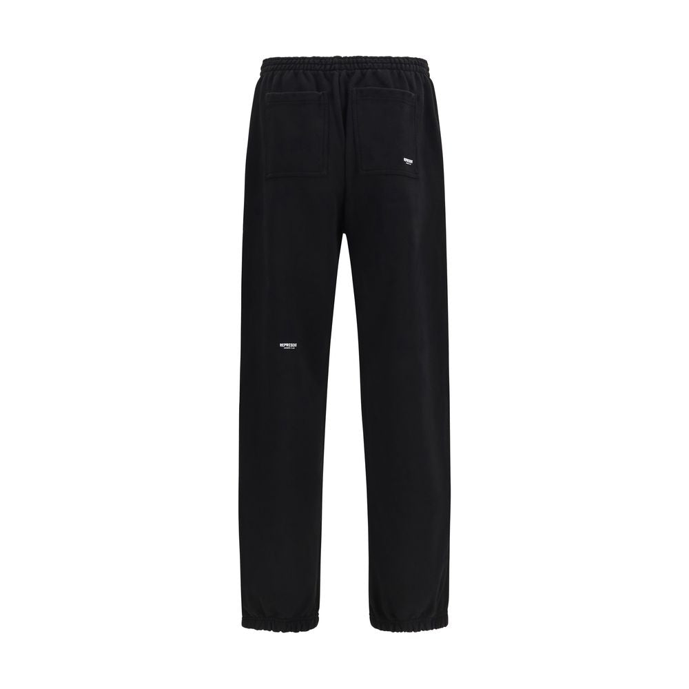 Represent Black Cotton Athletic Men's Pants