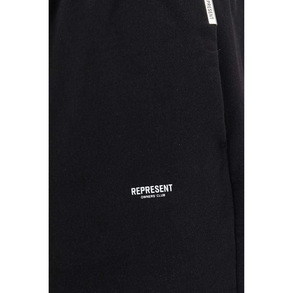 Represent Black Cotton Athletic Men's Pants