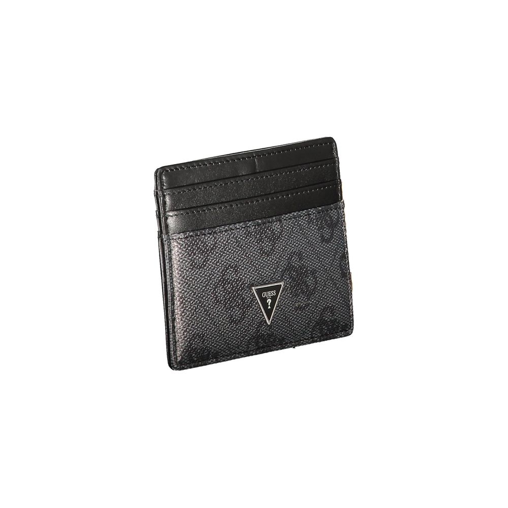 Guess Jeans Black Leather Men Men's Wallet