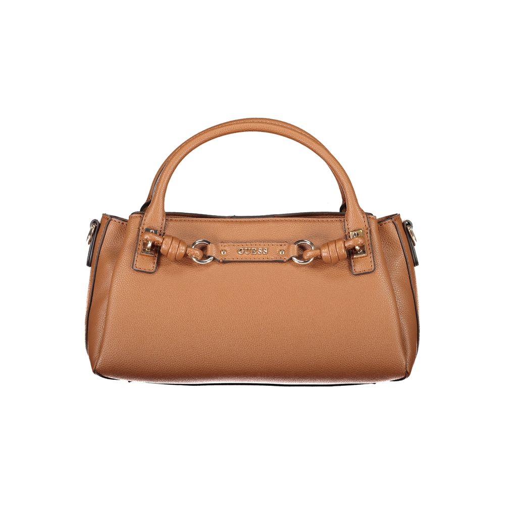 Guess Jeans Brown Polyurethane Women's Bag with Adjustable Women's Strap