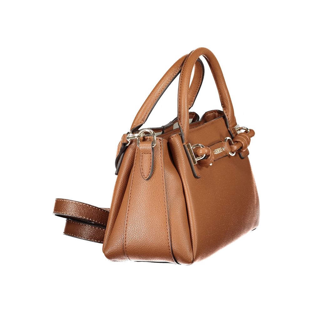 Guess Jeans Brown Polyurethane Women's Bag with Adjustable Women's Strap