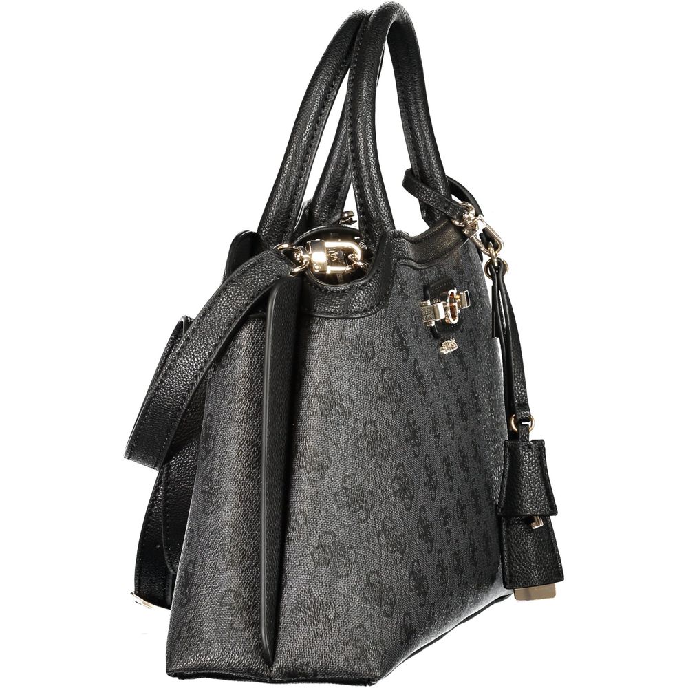 Guess Jeans Nero Poliuretano Women's Bag with Handles and Adjustable Women's Strap