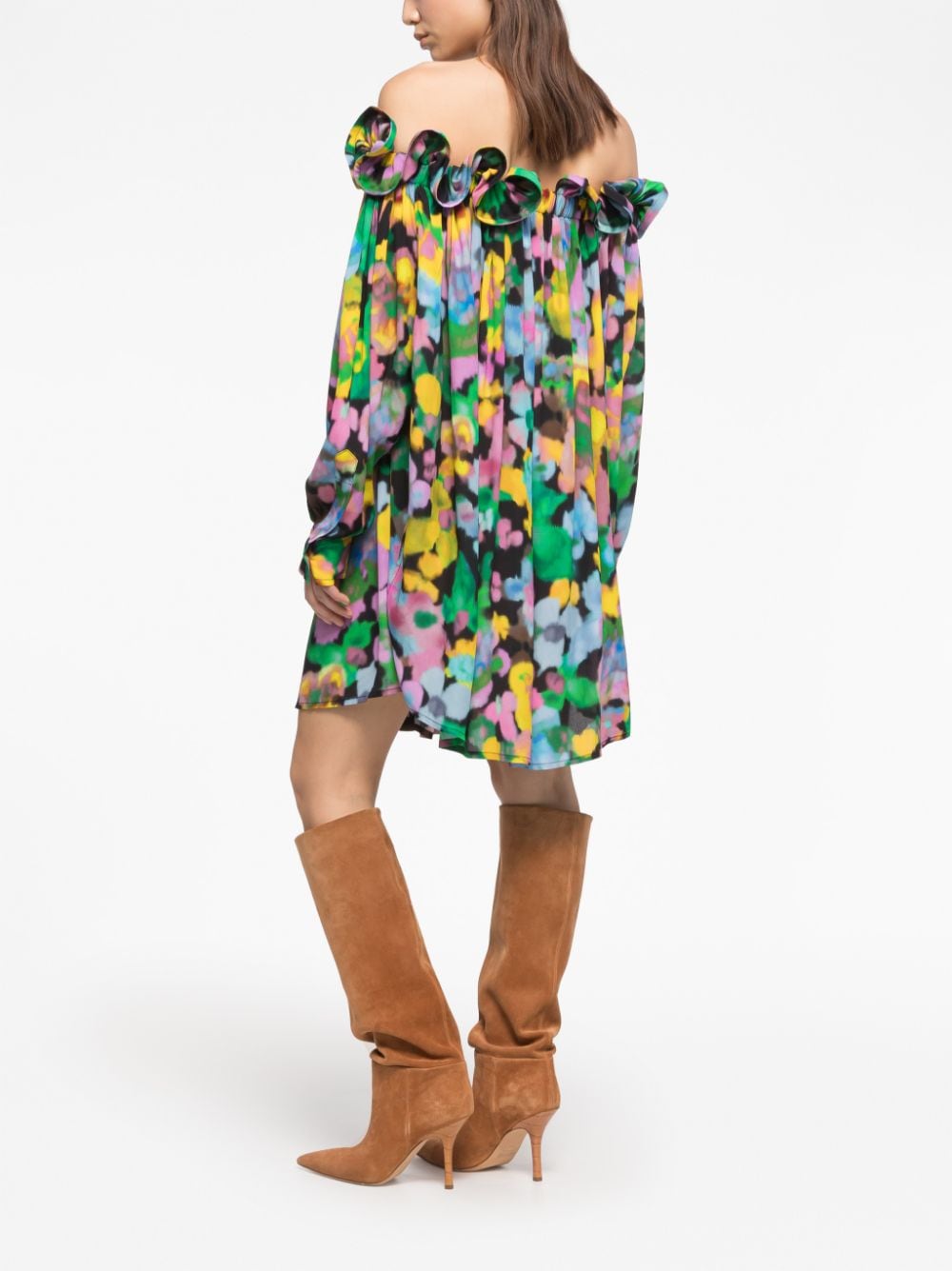 Az Factory With Lutz Huelle Women's Off Shoulder Short Dress