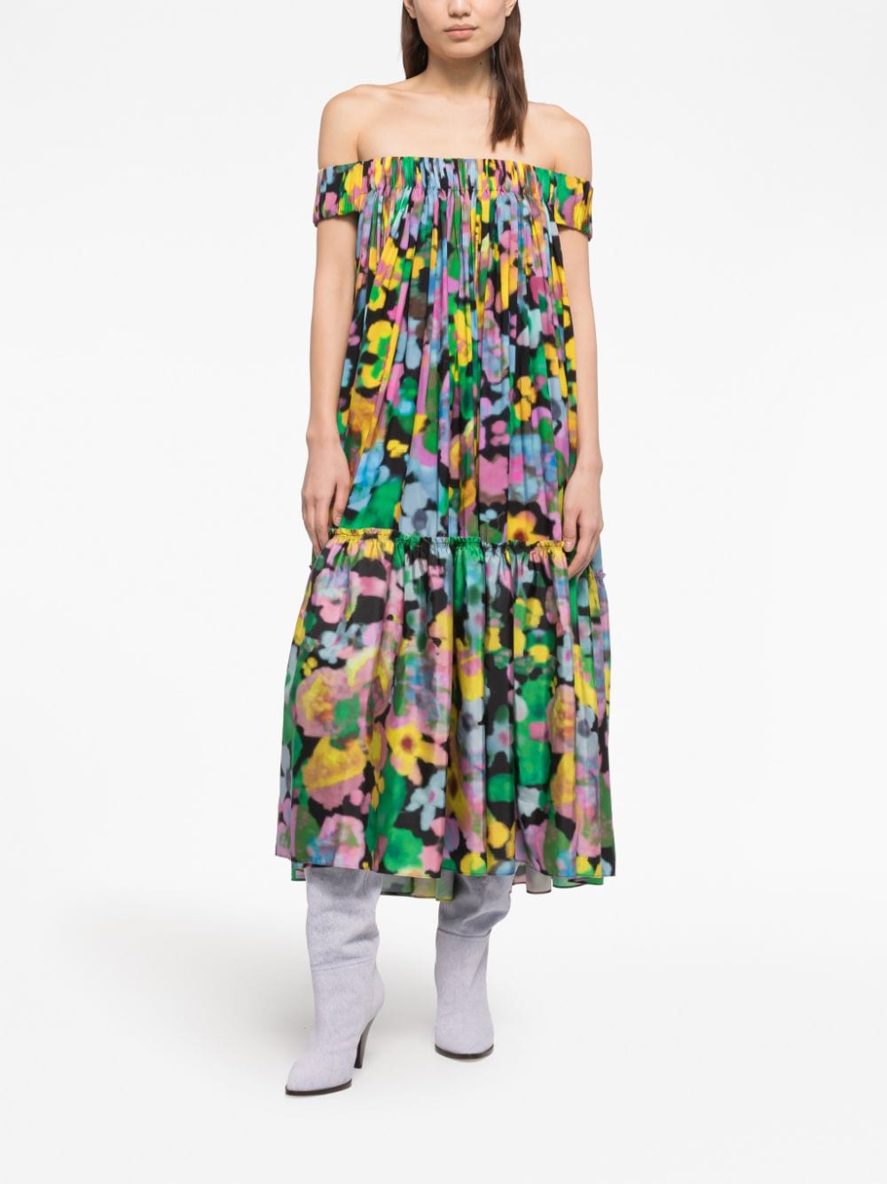 Az Factory With Lutz Huelle Women's Off Shoulder Midi Dress