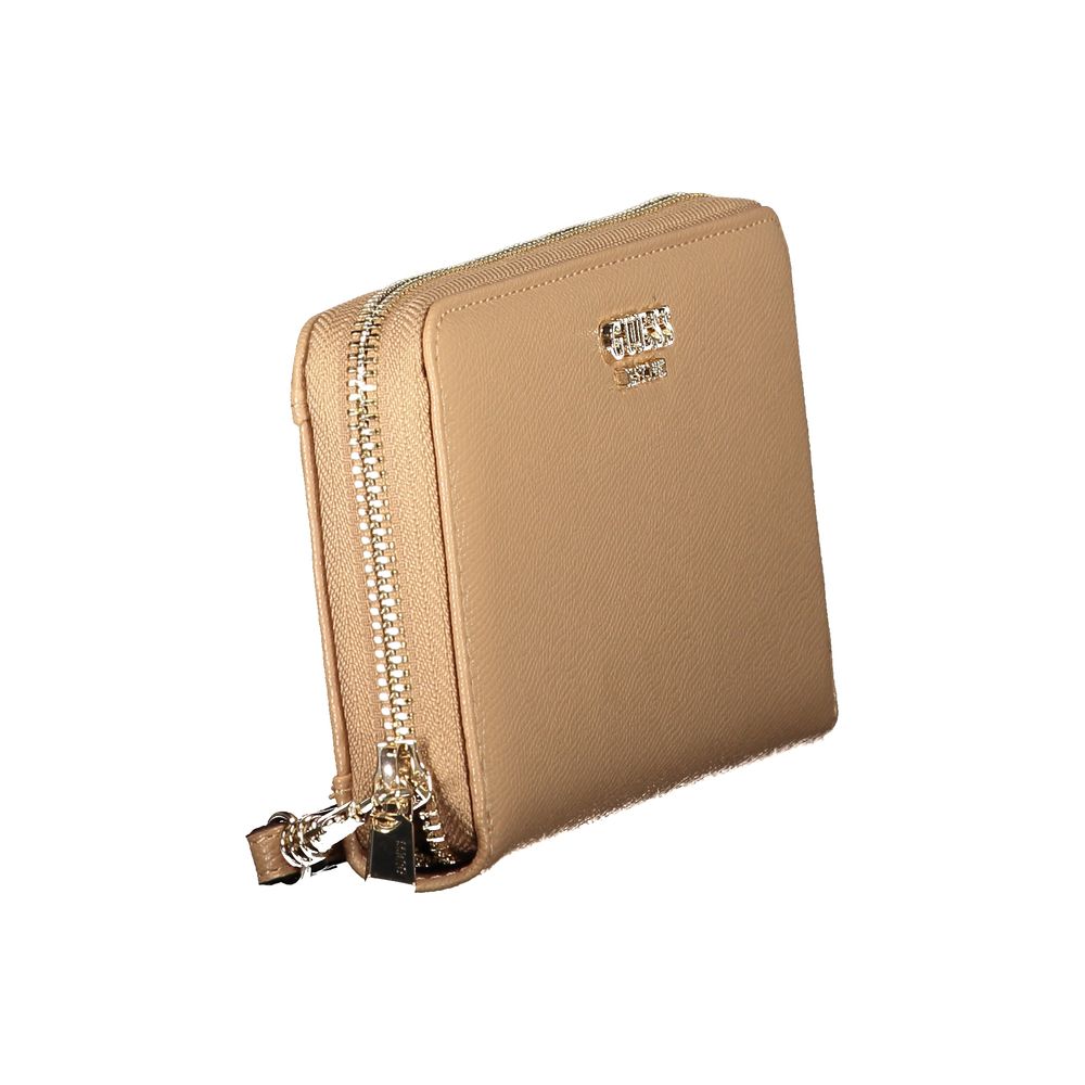 Guess Jeans Beige Polyurethane Women's Women's Wallet