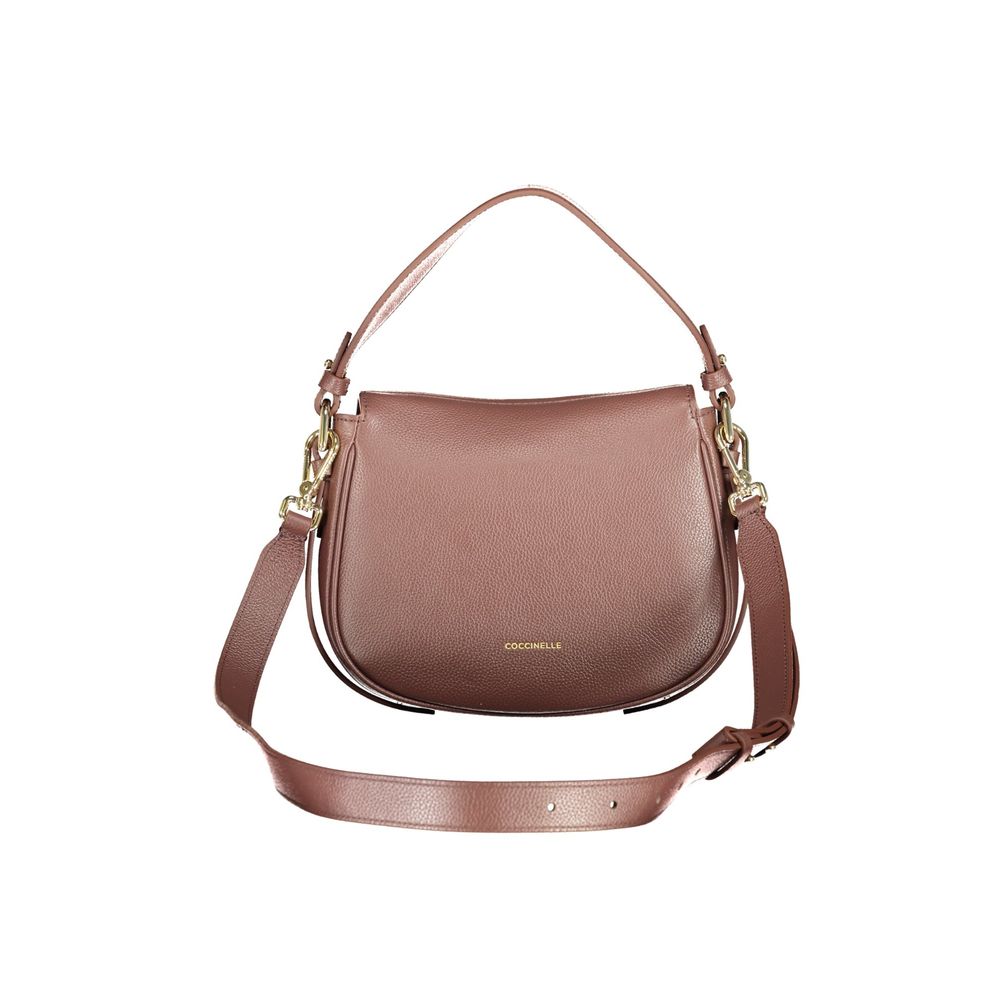 Coccinelle Brown Leather Women's Bag with Adjustable Women's Strap