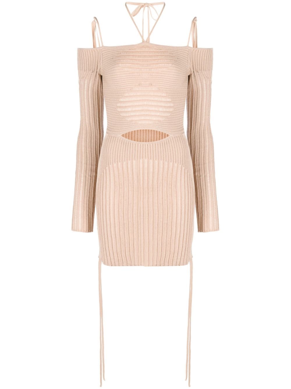 AndreäDamo Knit Ribbed Mini Dress