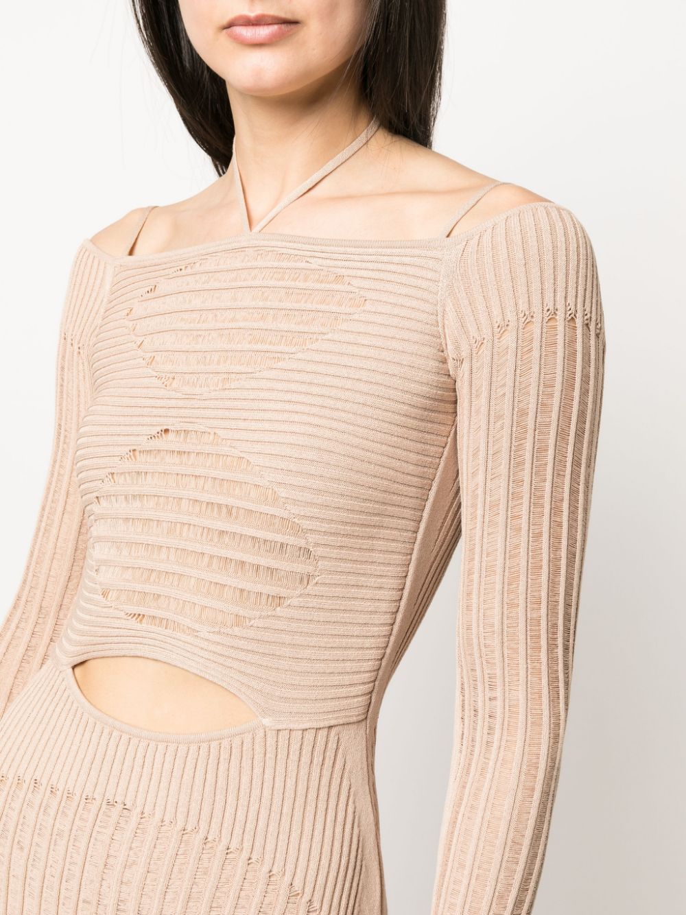 AndreäDamo Knit Ribbed Mini Dress