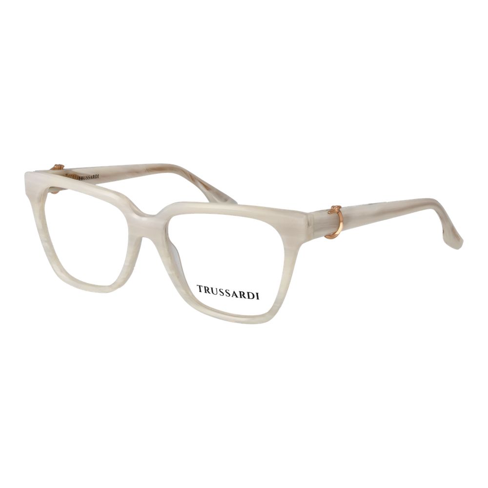 Trussardi White Acetate Glasses Women's (Frames)