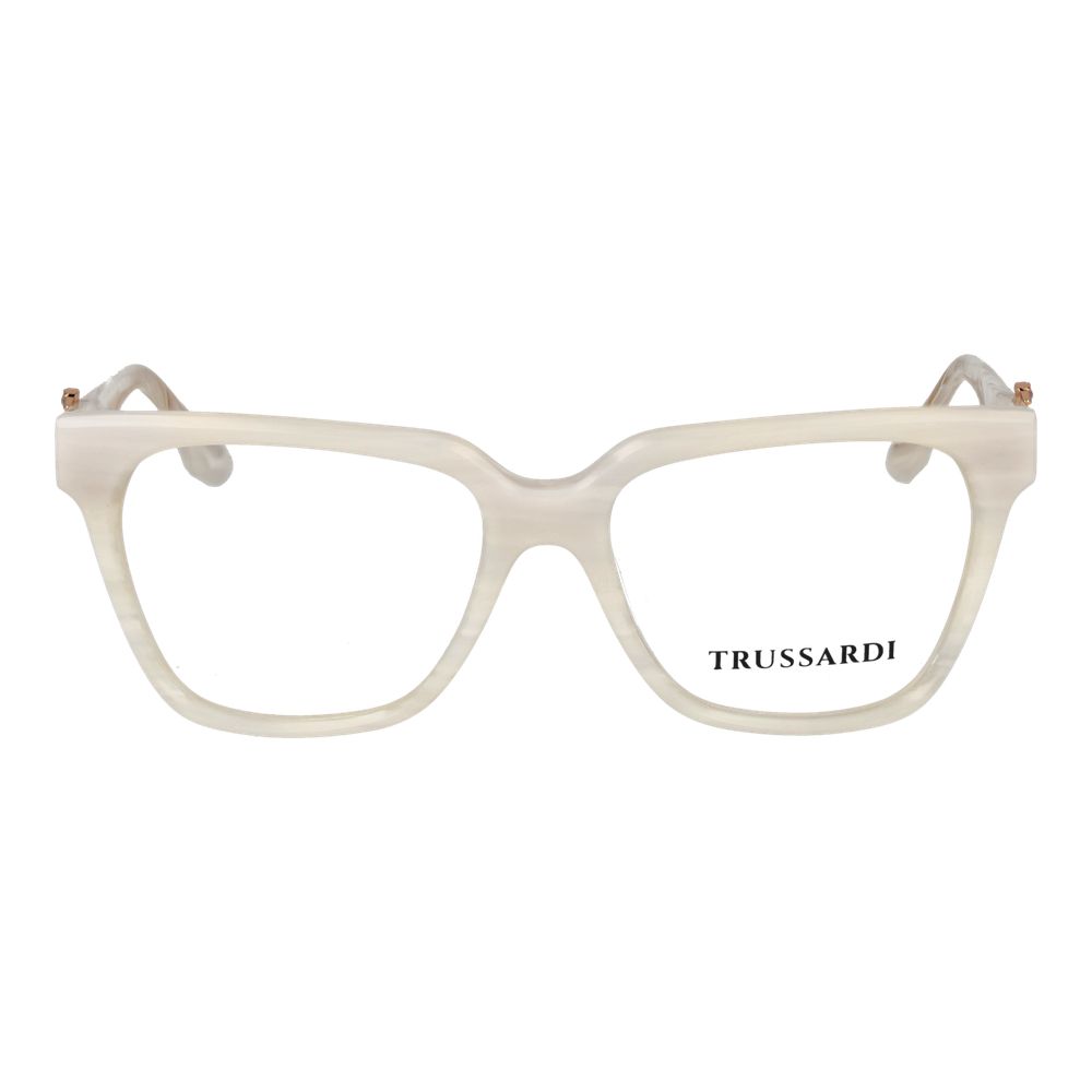 Trussardi White Acetate Glasses Women's (Frames)