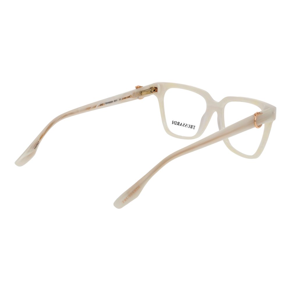 Trussardi White Acetate Glasses Women's (Frames)
