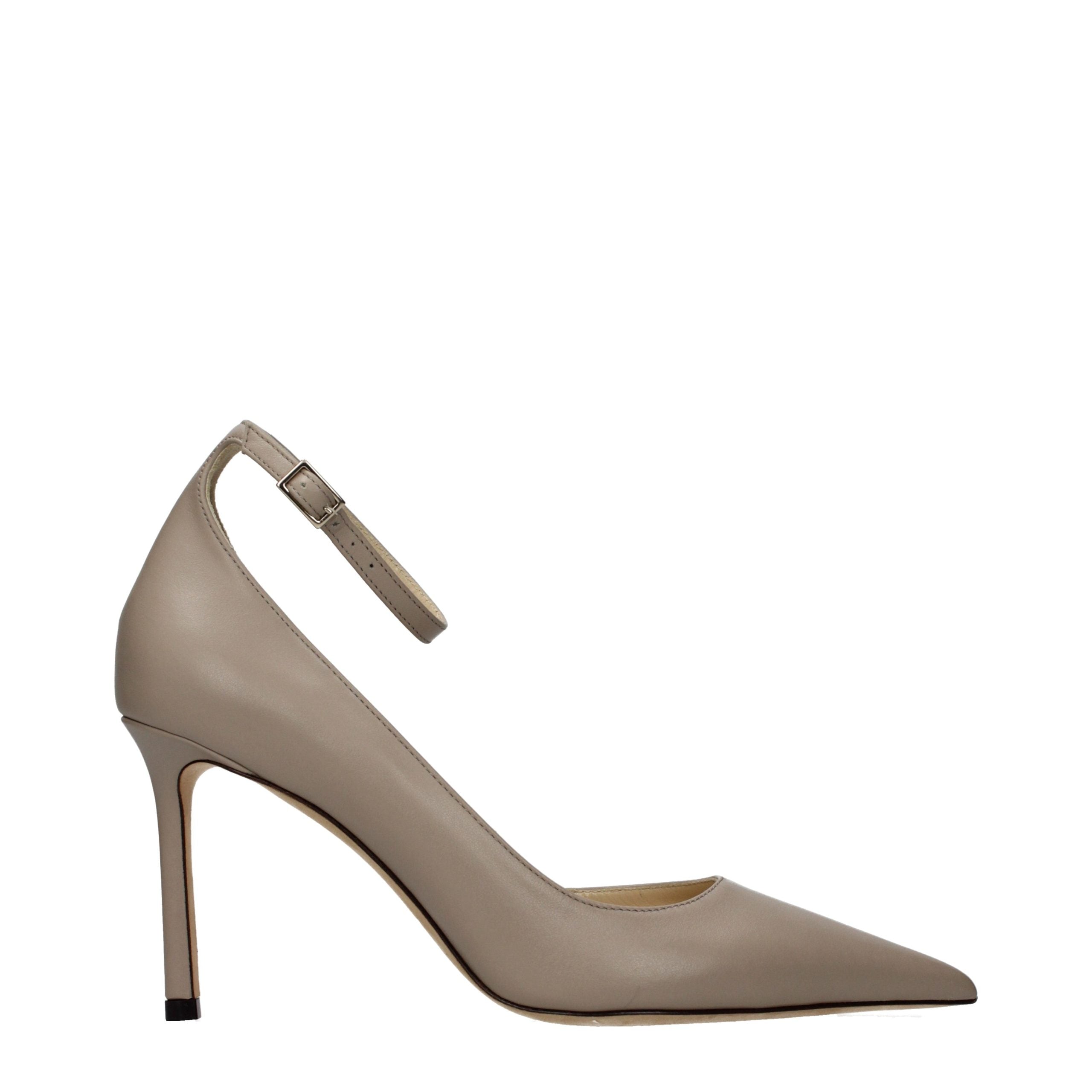 Jimmy Choo Gray Leather High Heel Women's Pumps