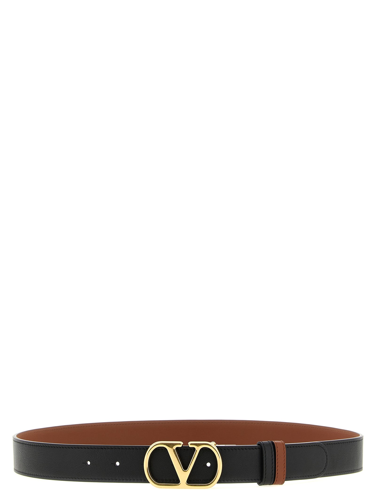 Valentino Garavani Black Calfskin Regular Men's Belt