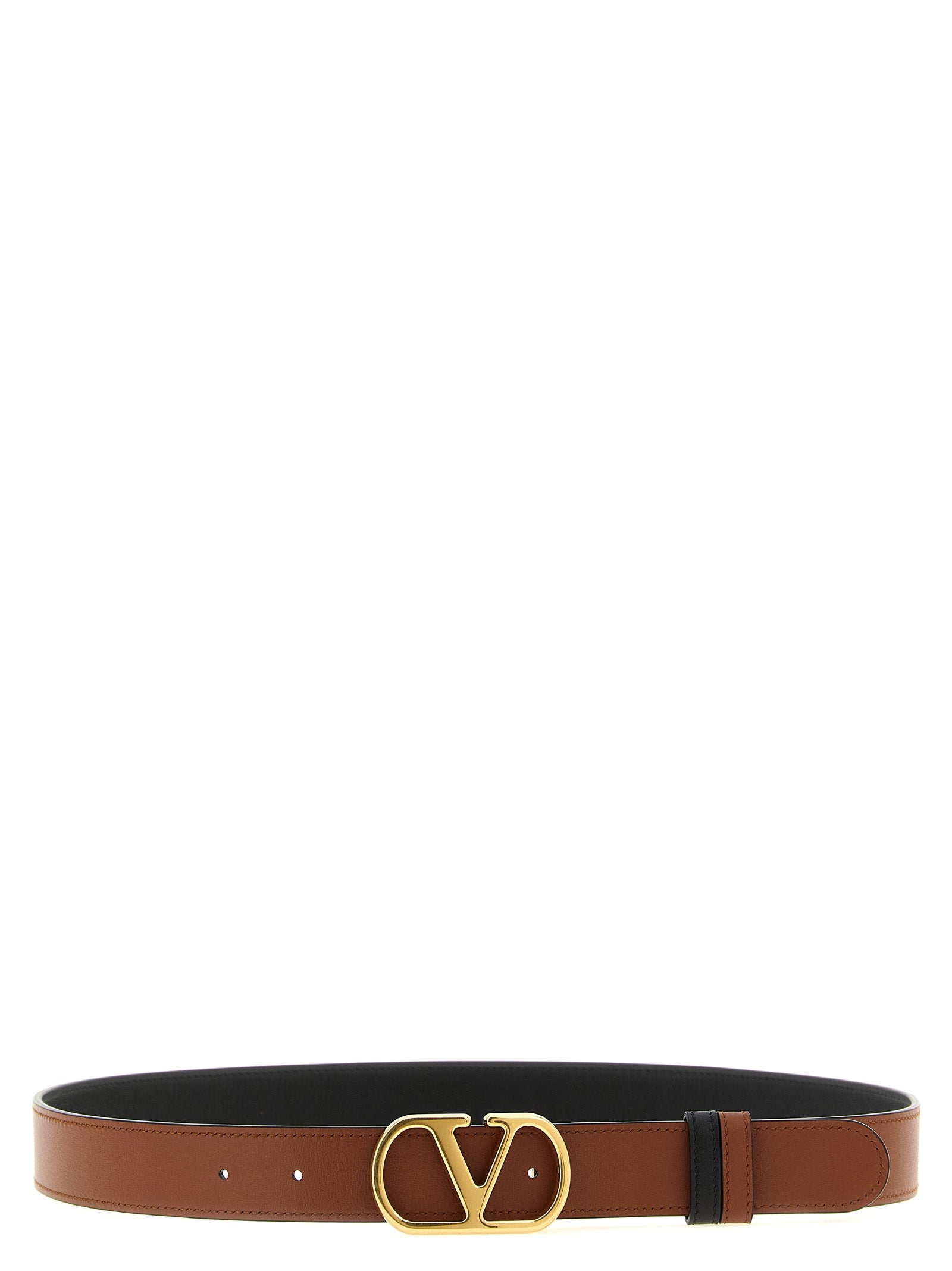 Valentino Garavani Black Calfskin Regular Men's Belt