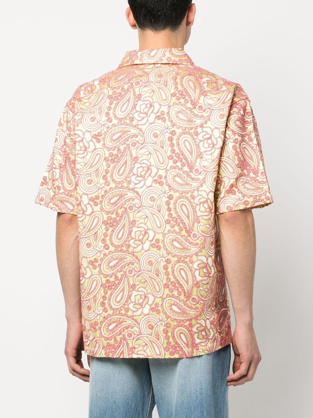 Bluemarble Men's Short Sleeve Embroidered Shirt