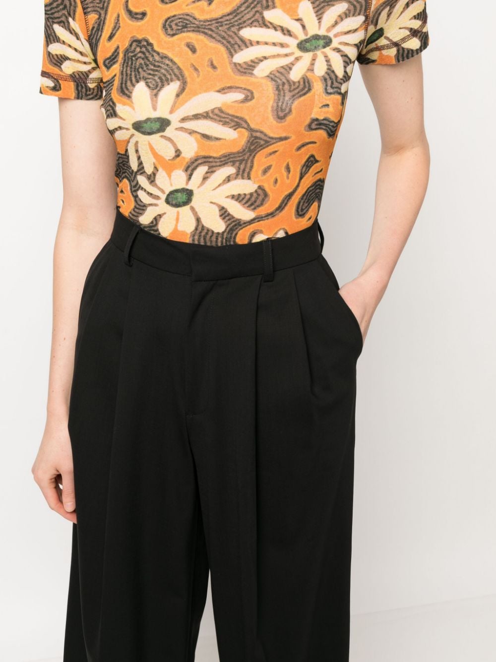 Az Factory With Lutz Huelle Women's Wide Leg Wool Trousers