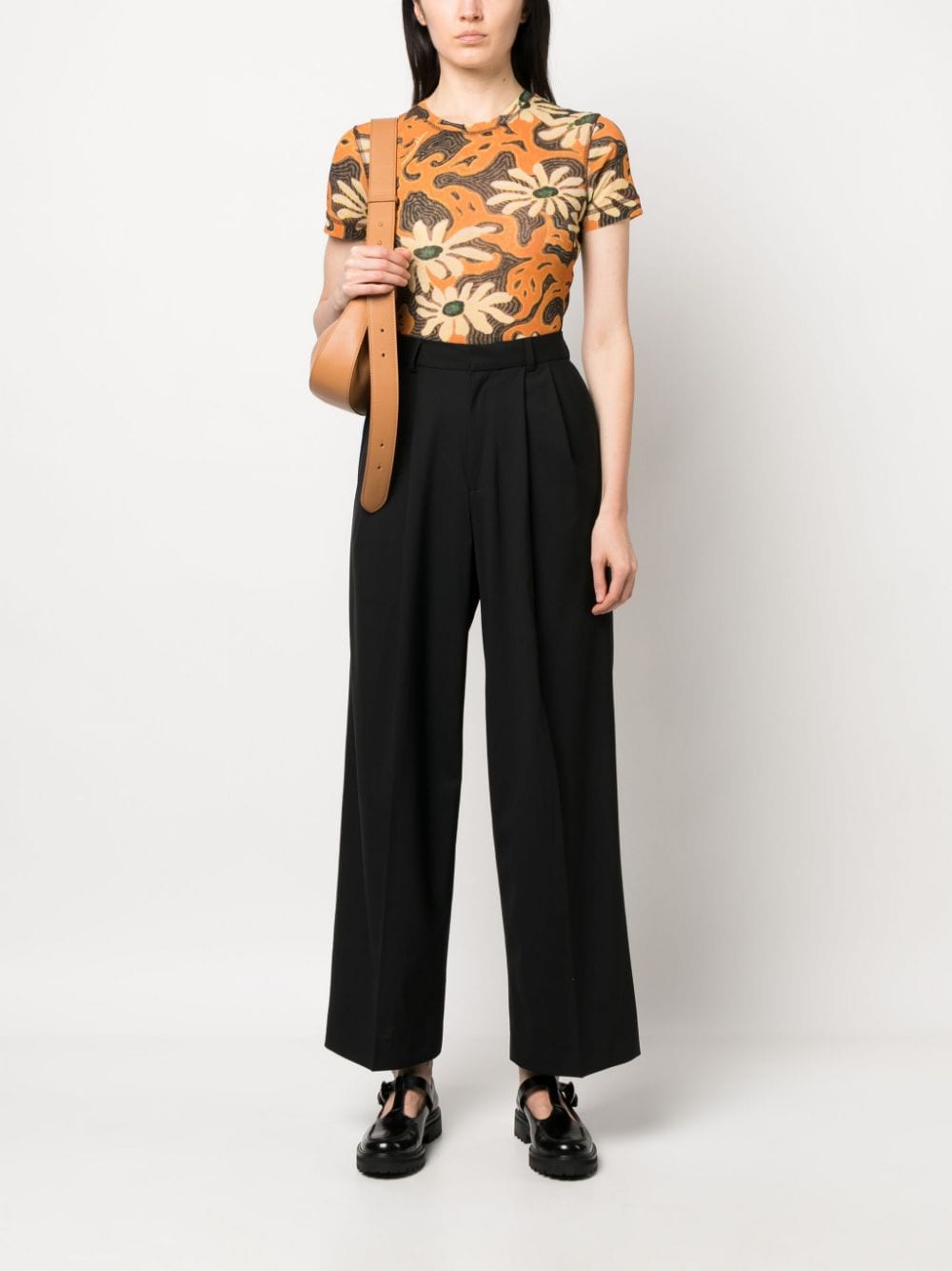 Az Factory With Lutz Huelle Women's Wide Leg Wool Trousers