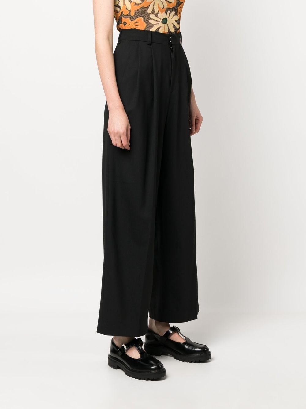 Az Factory With Lutz Huelle Women's Wide Leg Wool Trousers