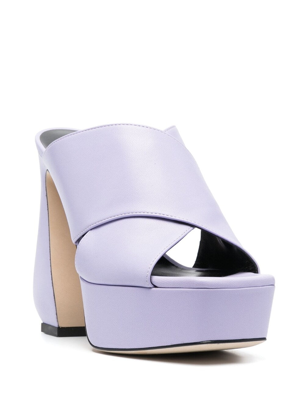 Si Rossi Women's 130Mm Platform Leather Mules