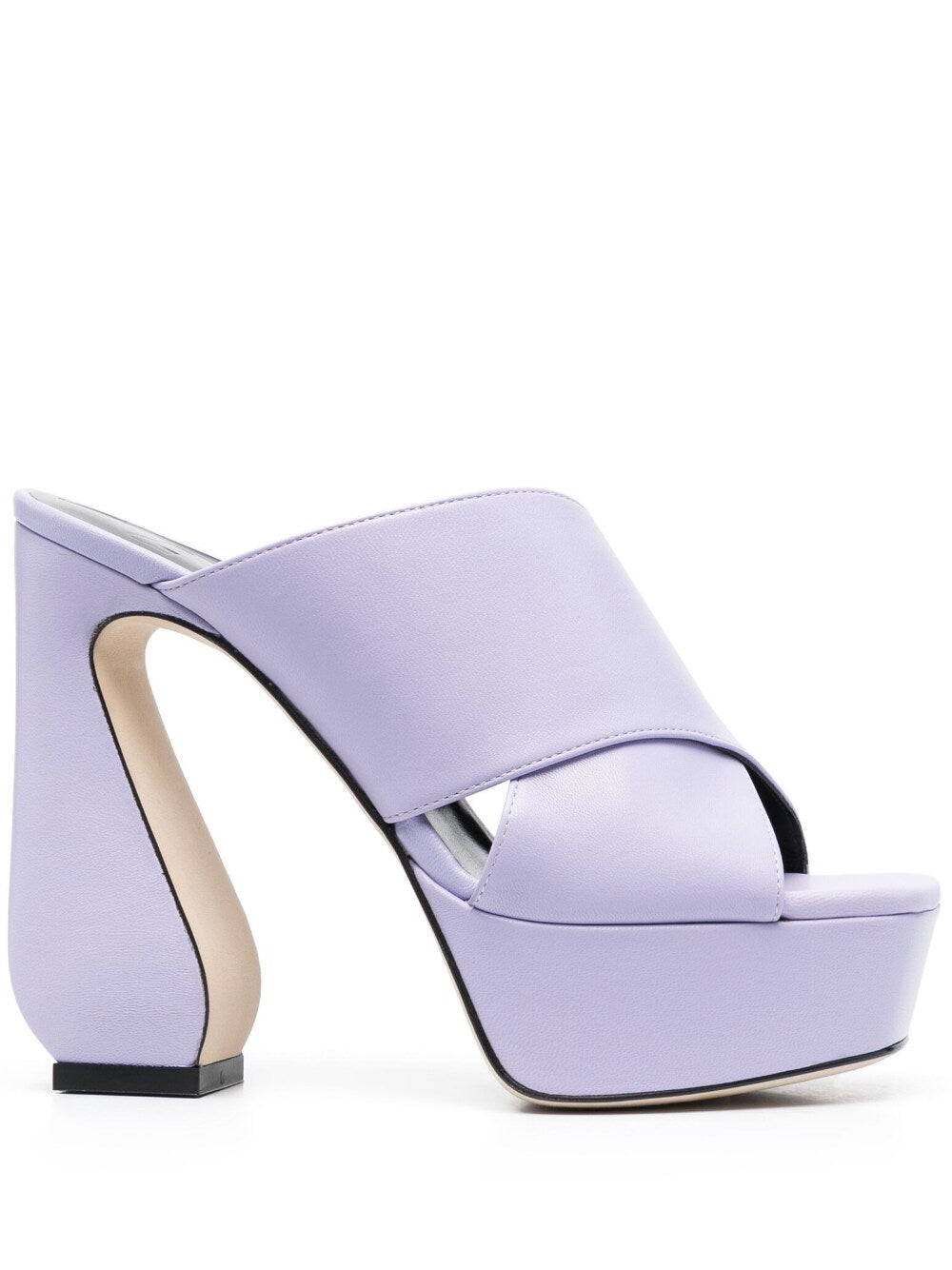 Si Rossi Women's 130Mm Platform Leather Mules