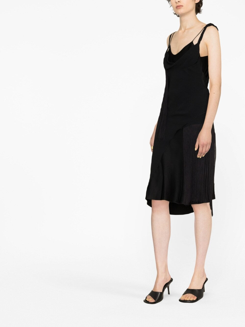 Victoria Beckham Women's Asymmetric Fringe Mini Dress