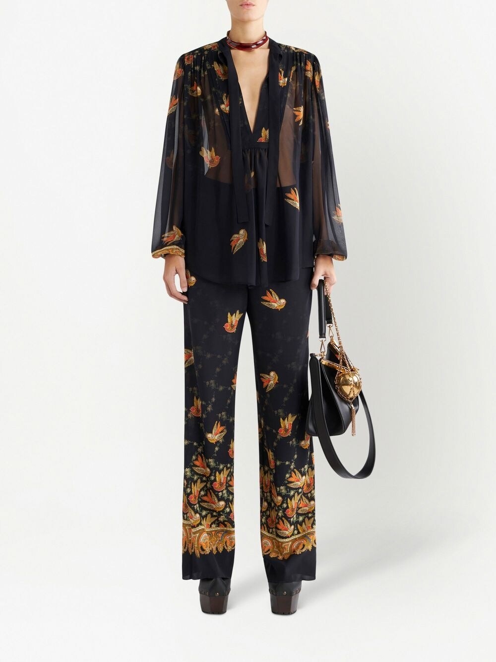 Etro Women's Straight Trousers With Paisley Print