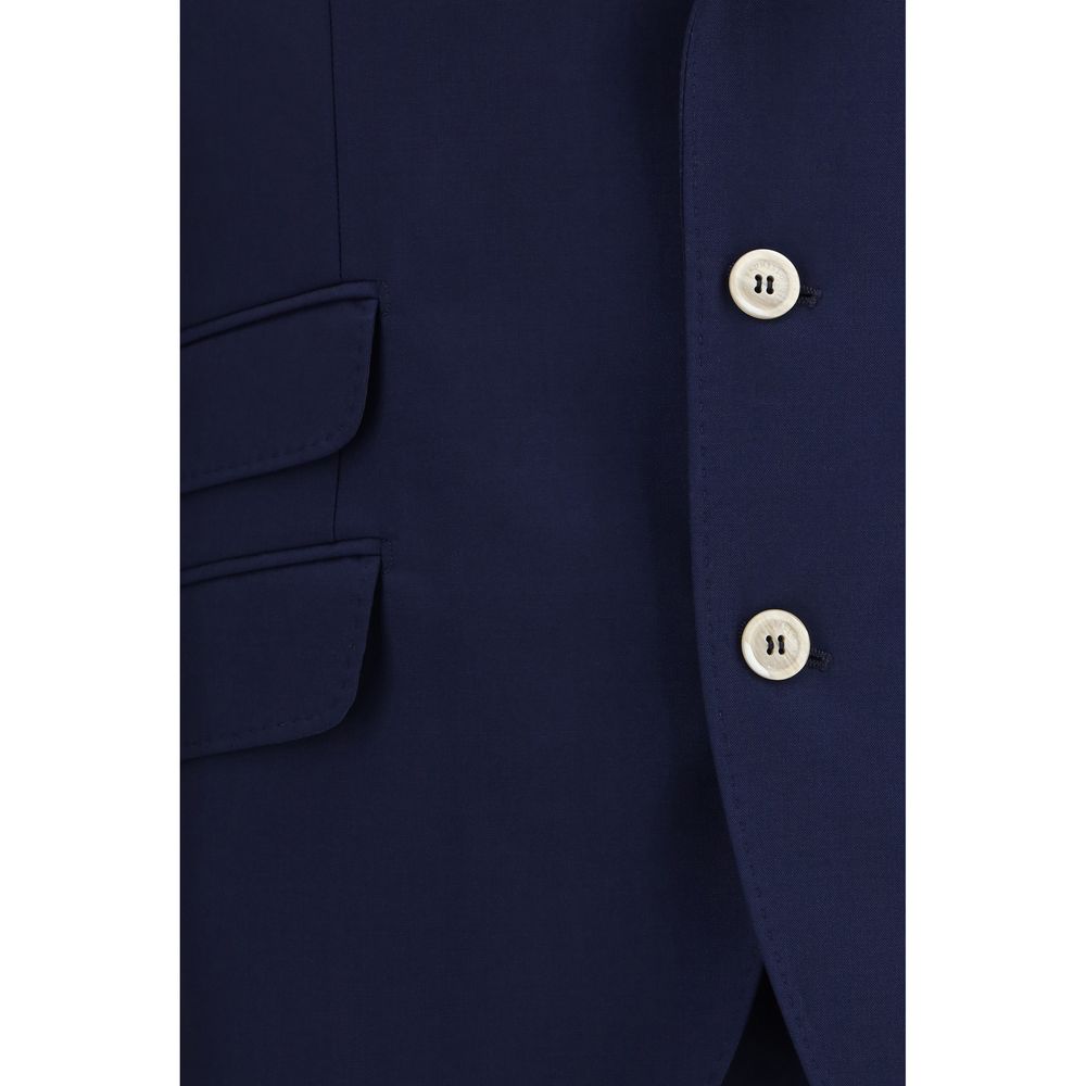 Brunello Cucinelli Blue Wool Oves Aries Two-Piece Men's Suit