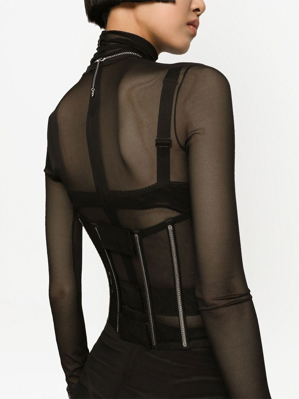Dolce & Gabbana Women's Tulle Corset Belt With Boning