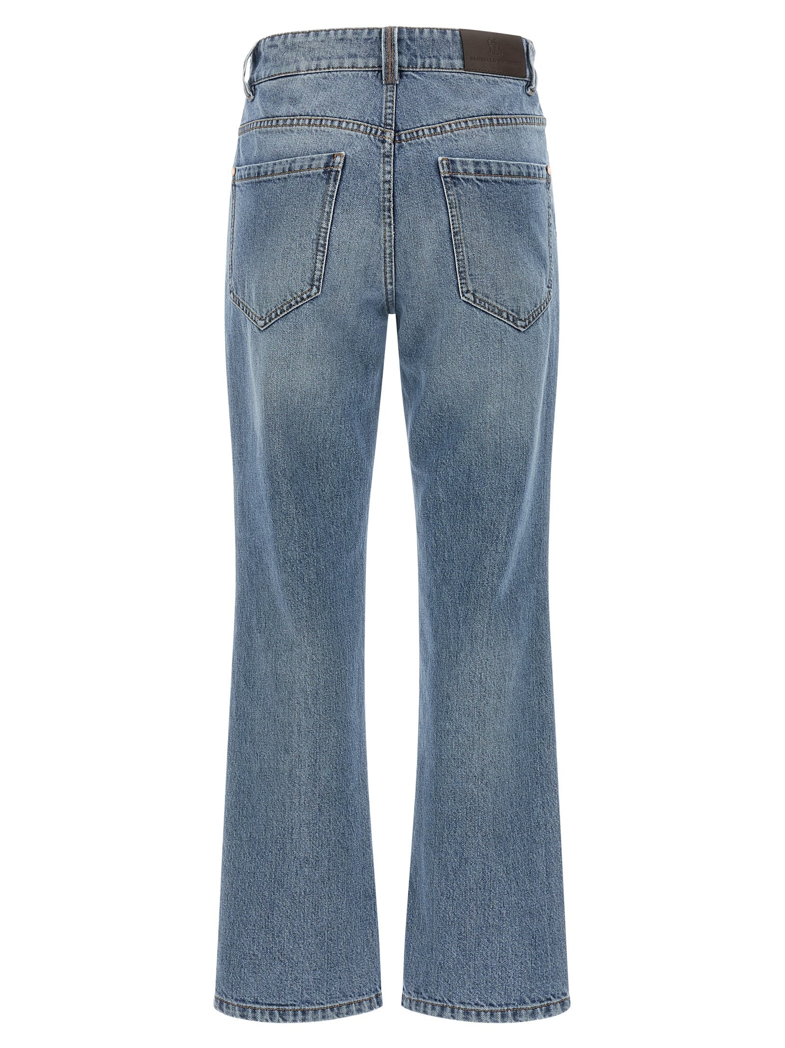 Brunello Cucinelli Blue Cotton Relaxed Fit Women's Jeans