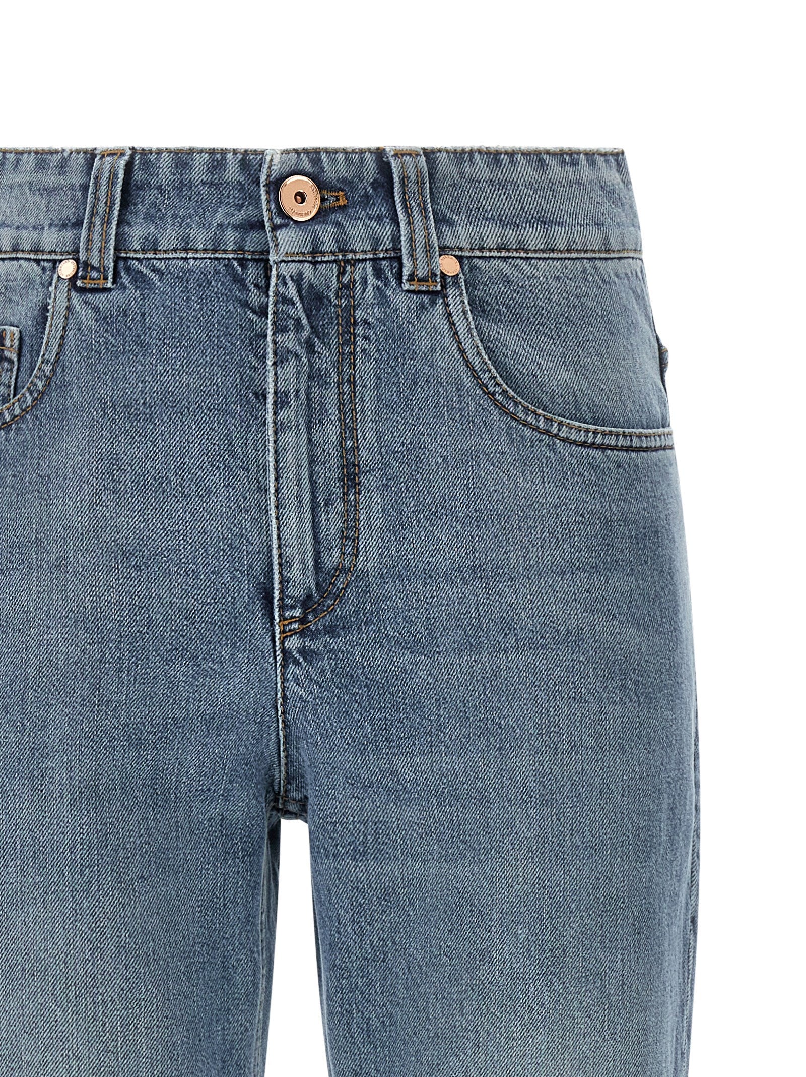 Brunello Cucinelli Blue Cotton Relaxed Fit Women's Jeans