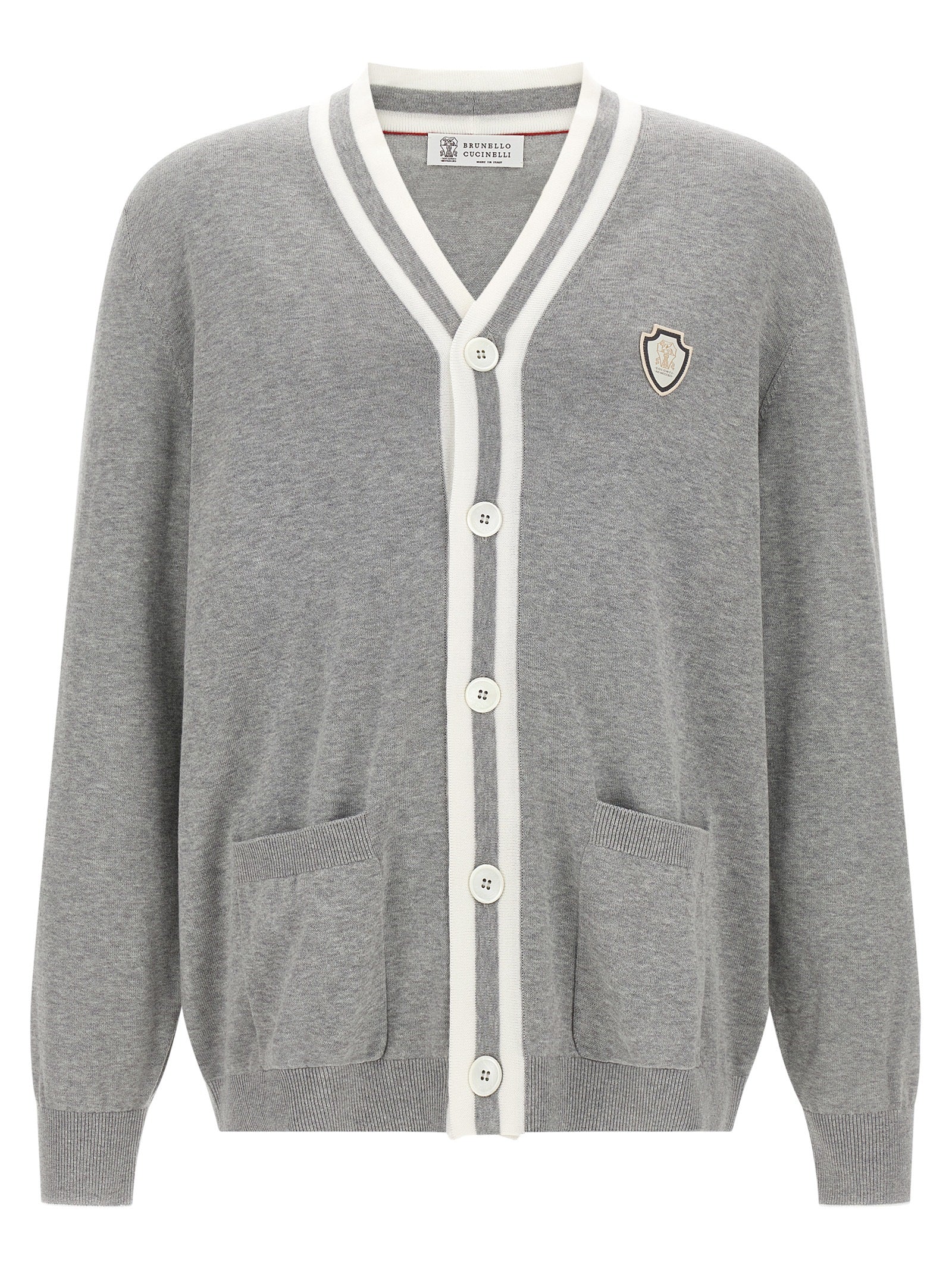 Brunello Cucinelli Gray Cotton Men's Cardigan