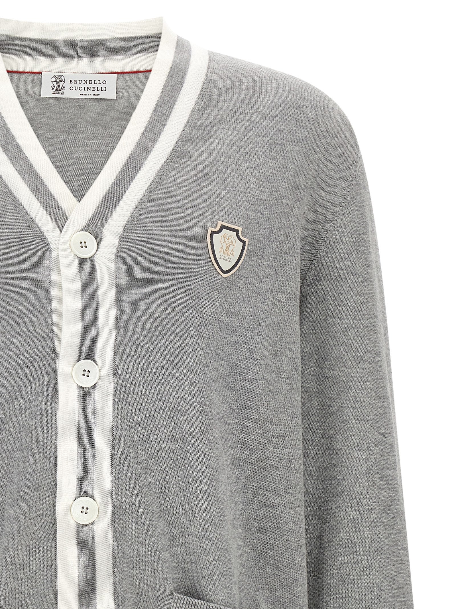 Brunello Cucinelli Gray Cotton Men's Cardigan