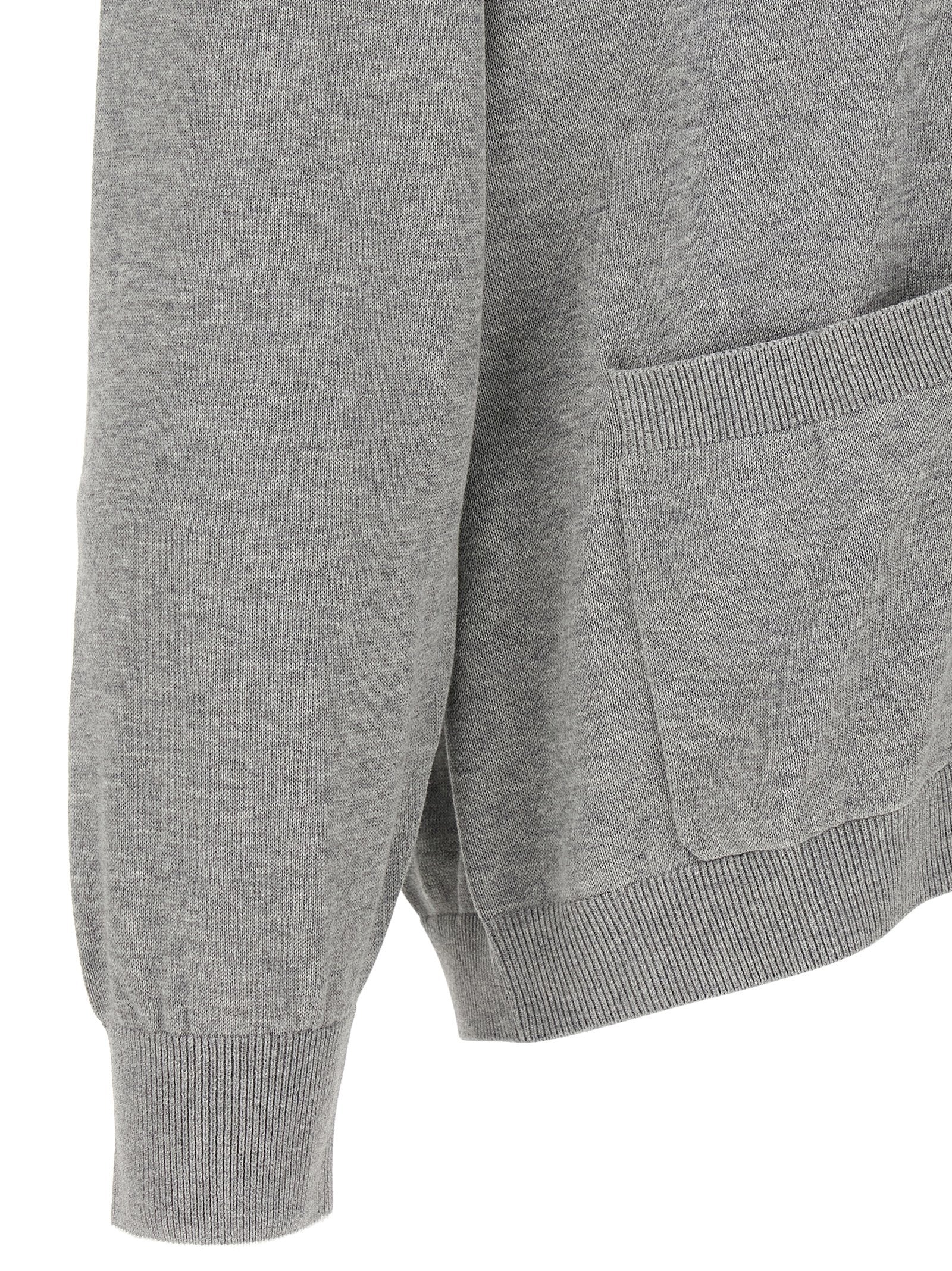 Brunello Cucinelli Gray Cotton Men's Cardigan