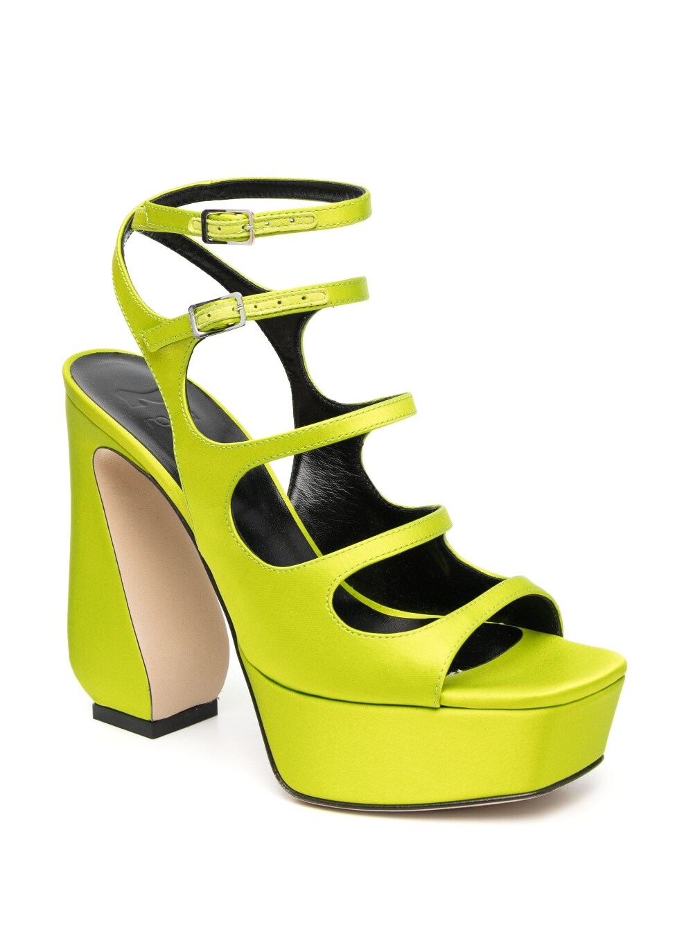 Si Rossi Women's Crepe Satin Heel Sandals