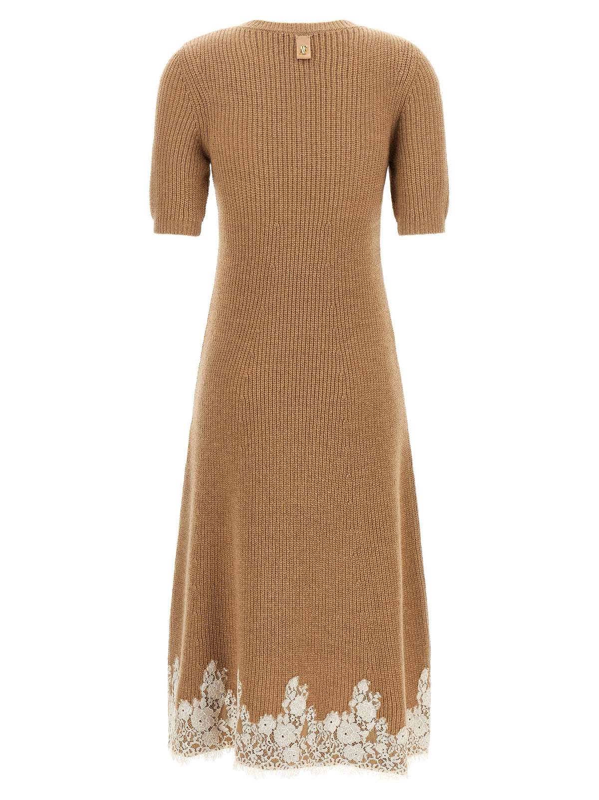 Alberta Ferretti Brown Cashmere Midi Women's Dress
