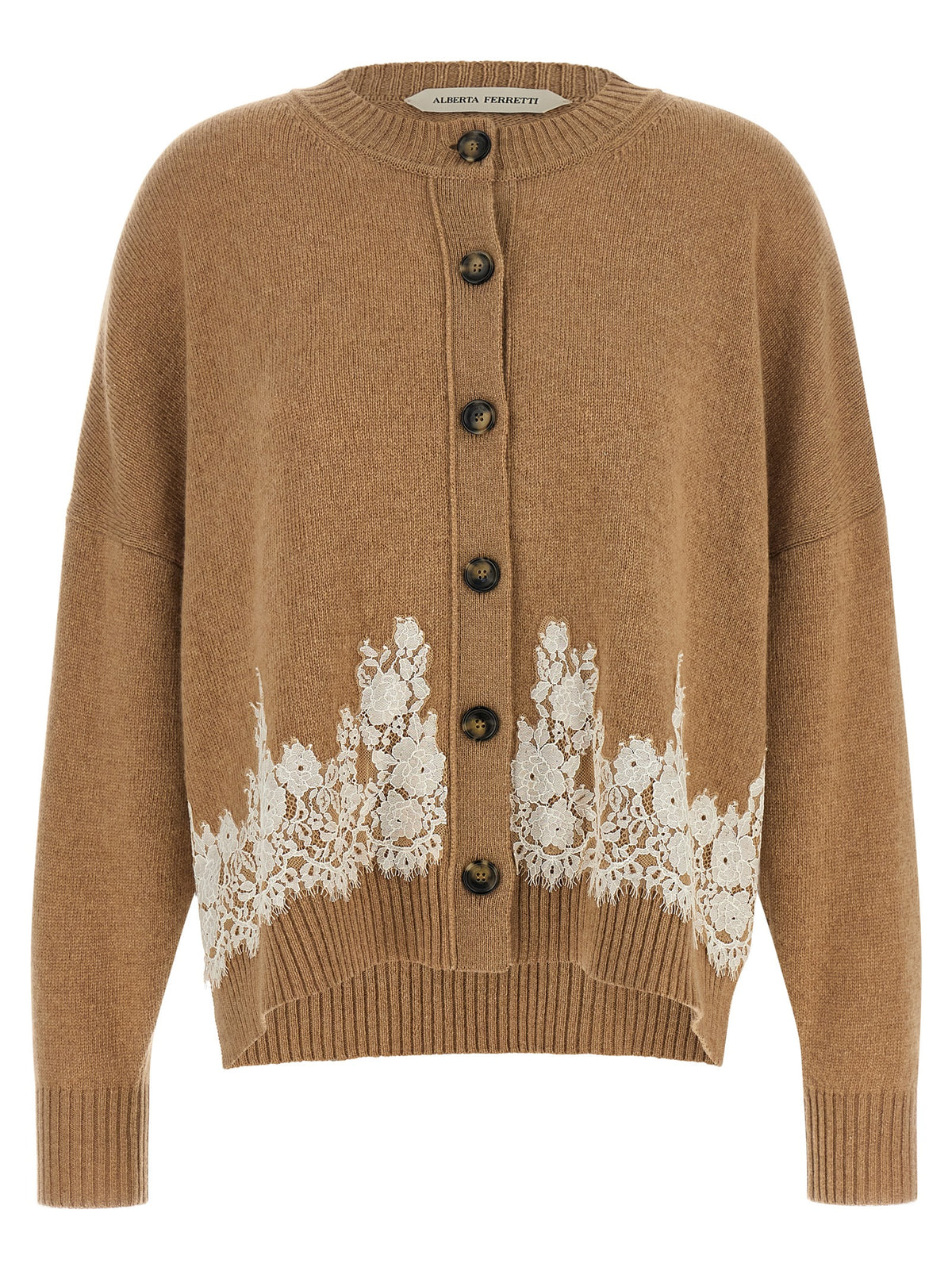 Alberta Ferretti Brown Cashmere Women's Cardigan