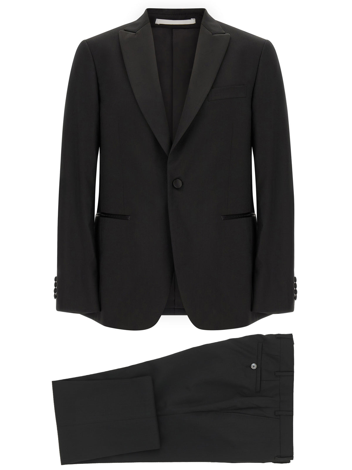 Pal Zileri Black Wool Two-Piece Men's Suit